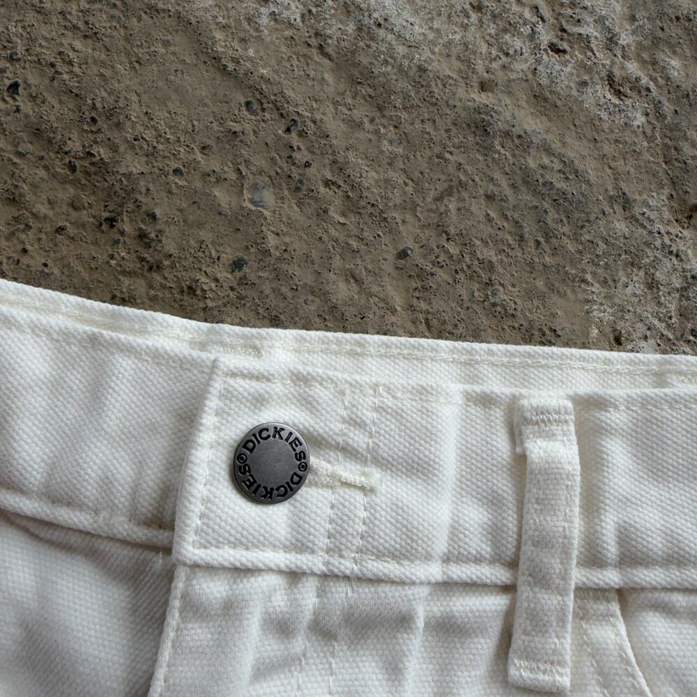 DICKIES CARPENTER SHORTS WHITE PAINTER STYLE BAGGY MENS 30 SUMMER LOOSE - Picture 3 of 7